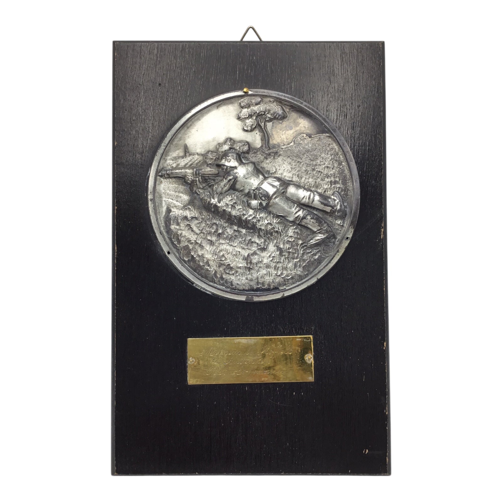 Rare German WW2 Presentation Award Plaque Inscribed by SS Panzer Officer Hanns-Heinrich Lohmann - Knight's Cross of the Iron Cross with Oakleaves Winn