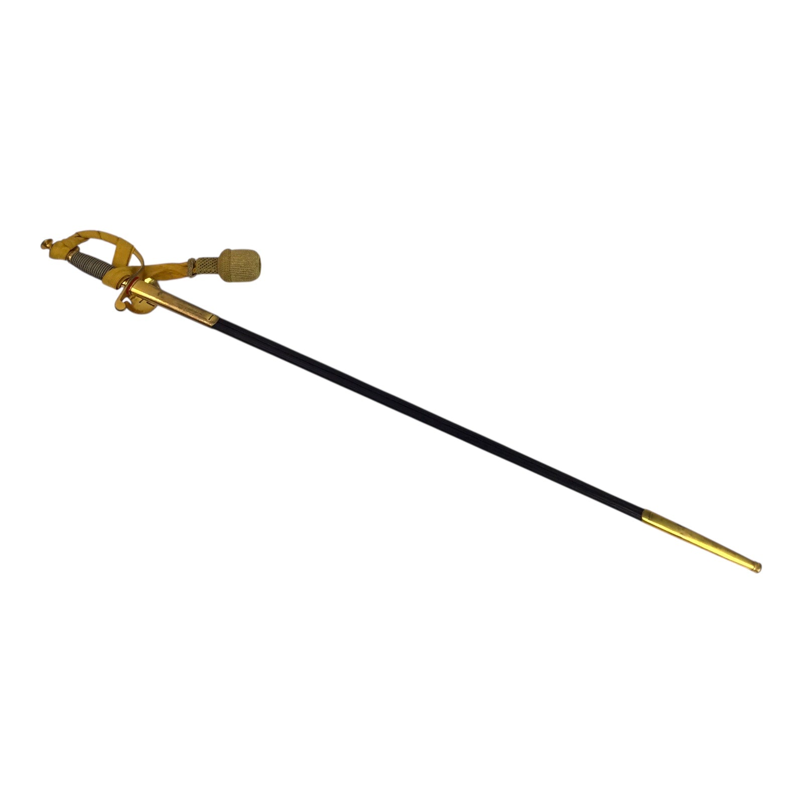 Rare Imperial German Officer Sword with Triple-Engraved Blade and Gold Portapee