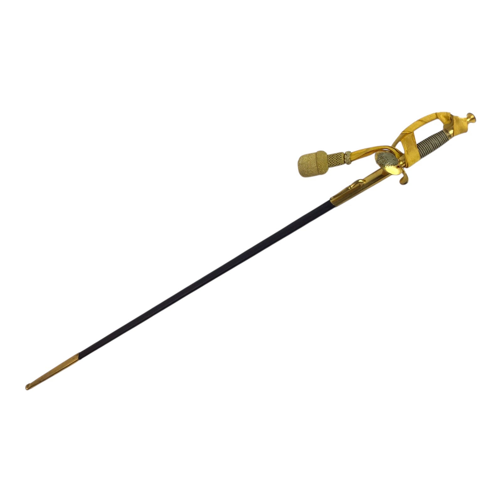 Rare Imperial German Officer Sword with Triple-Engraved Blade and Gold Portapee