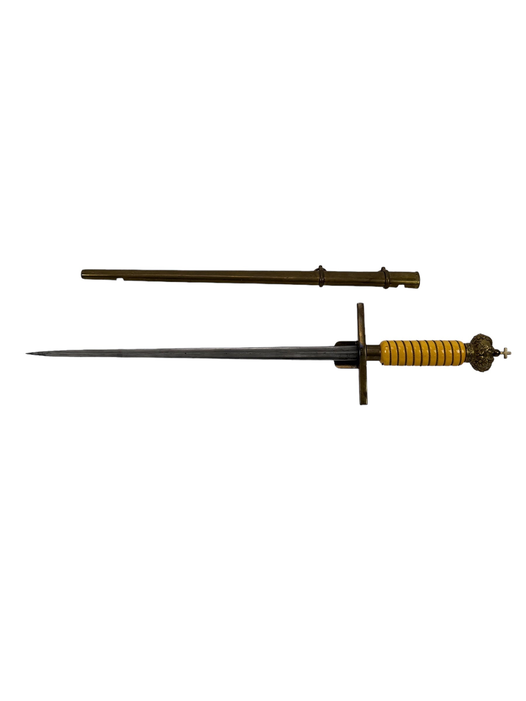 Rare Italian WW2 Era Pre-Mussolini Army Officers Dagger with Sheath