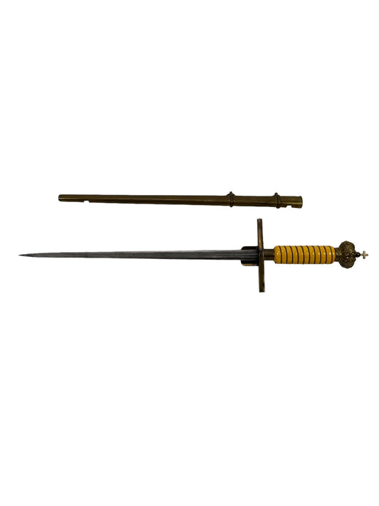 Rare Italian WW2 Era Pre-Mussolini Army Officers Dagger with Sheath