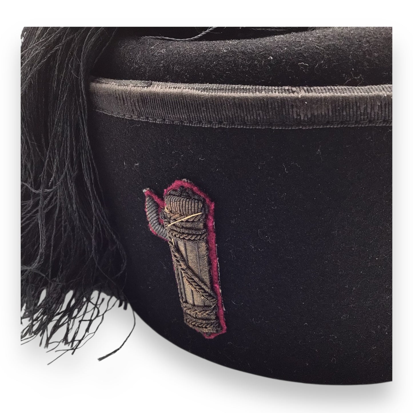 Rare Italian WW2 MVSN Officer’s Fez with Bullion Insignia | Blackshirt Officer Headgear