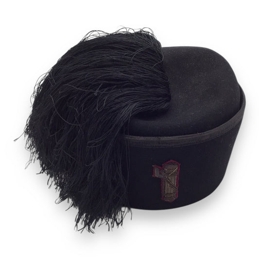 Rare Italian WW2 MVSN Officer’s Fez with Bullion Insignia | Blackshirt Officer Headgear