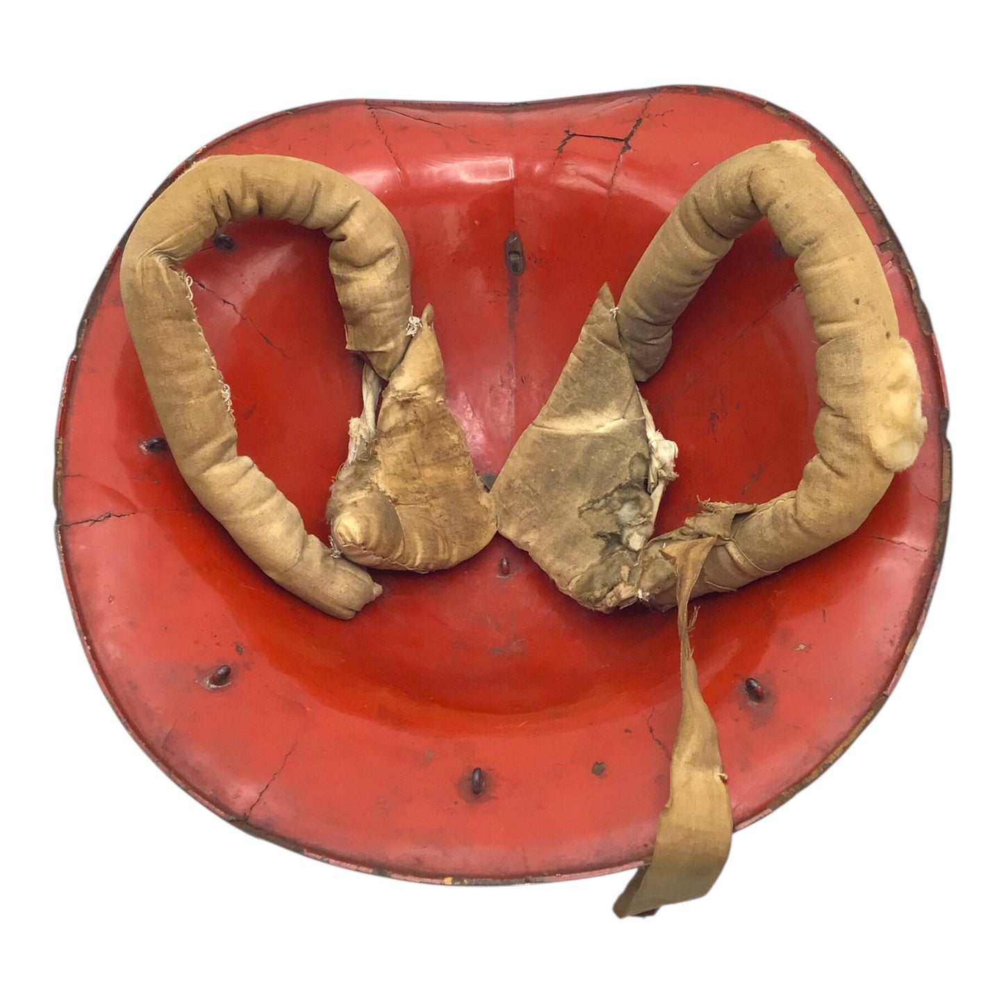Rare Japanese Early Edo Period Samurai Jingasa Kabuto Hat with Hand Painted Detail