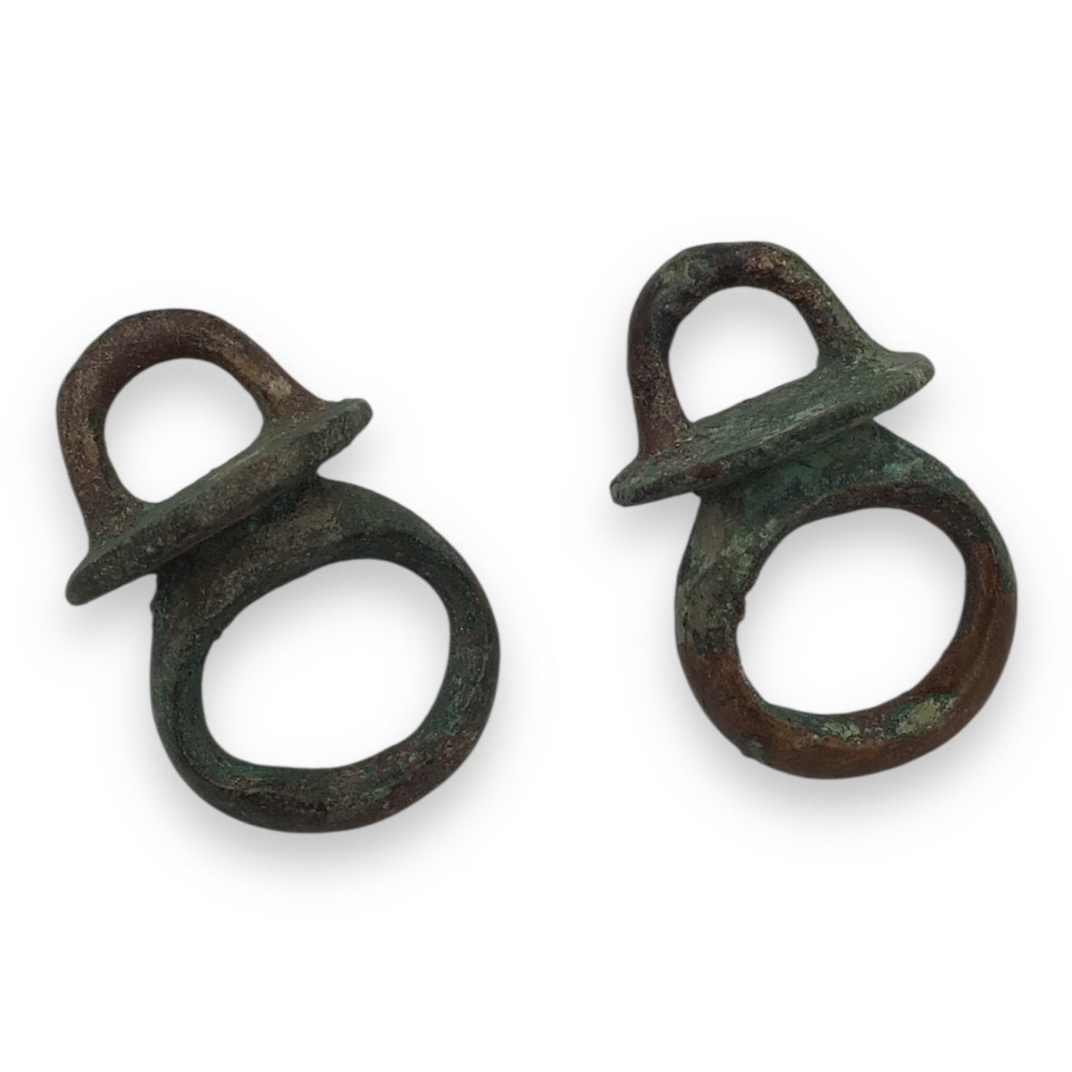 Rare Set of Roman Britain War Chariot Bronze Fittings – 1st Century AD (4 pcs)
