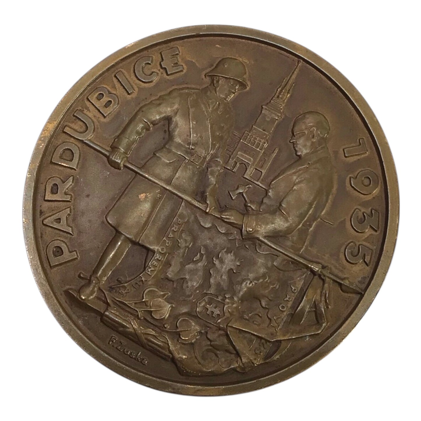 Rare Slovak WW2 Railway Worker Regiment II Commemorative Medal – 1935 – only 100 minted!