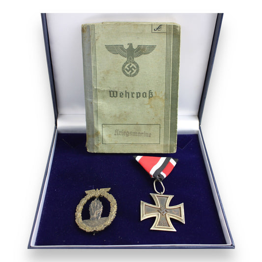 Rare WW2 Kriegsmarine KIA Sailor Grouping incl. Iron Cross 2nd class
