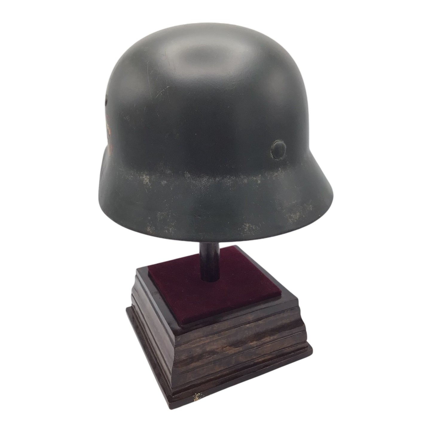 Rare WWII German M38 Double Decal SS Combat Helmet - Marked ET62
