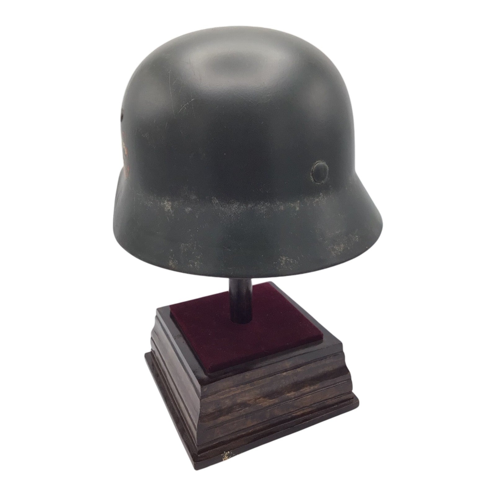 Rare WWII German M38 Double Decal SS Combat Helmet - Marked ET62