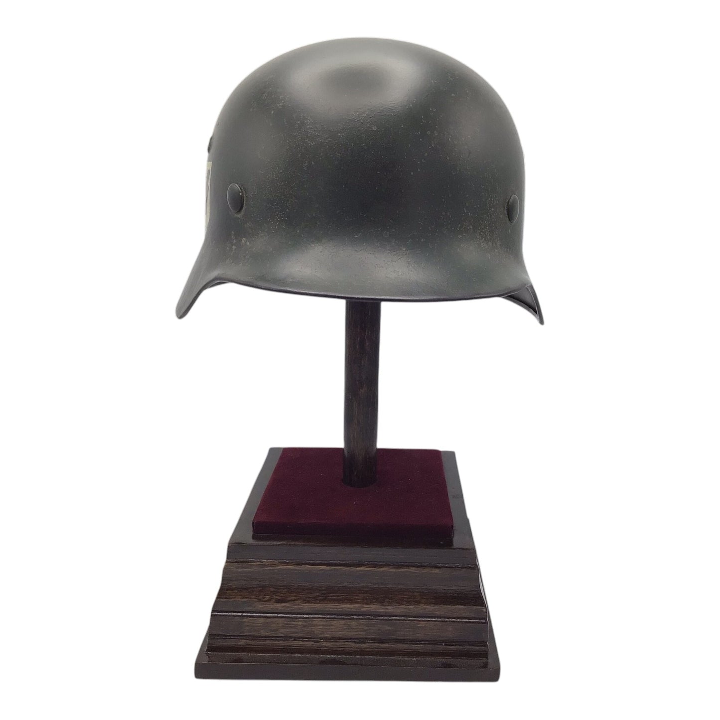 Rare WWII German M38 Double Decal SS Combat Helmet - Marked ET62