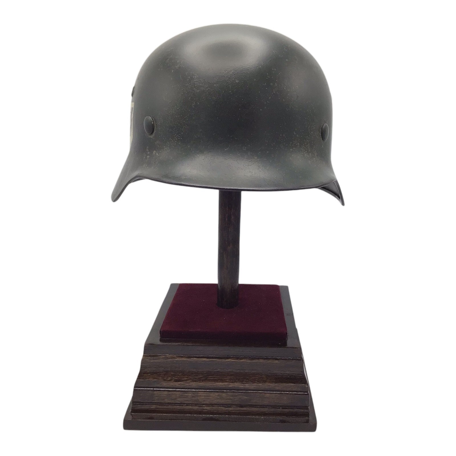 Rare WWII German M38 Double Decal SS Combat Helmet - Marked ET62