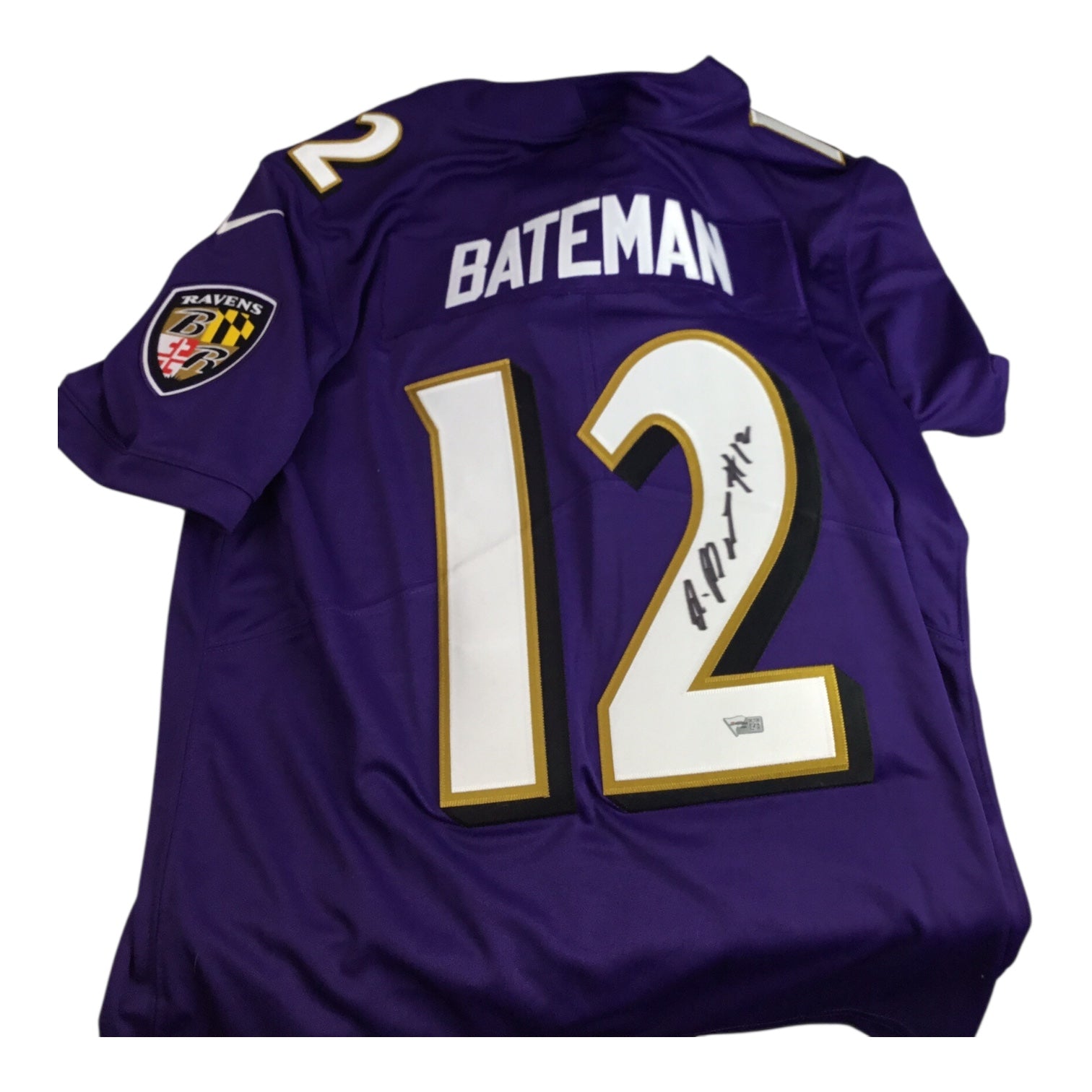 Rashod Bateman Autographed NFL Jersey Official Licensed Edition 64/100