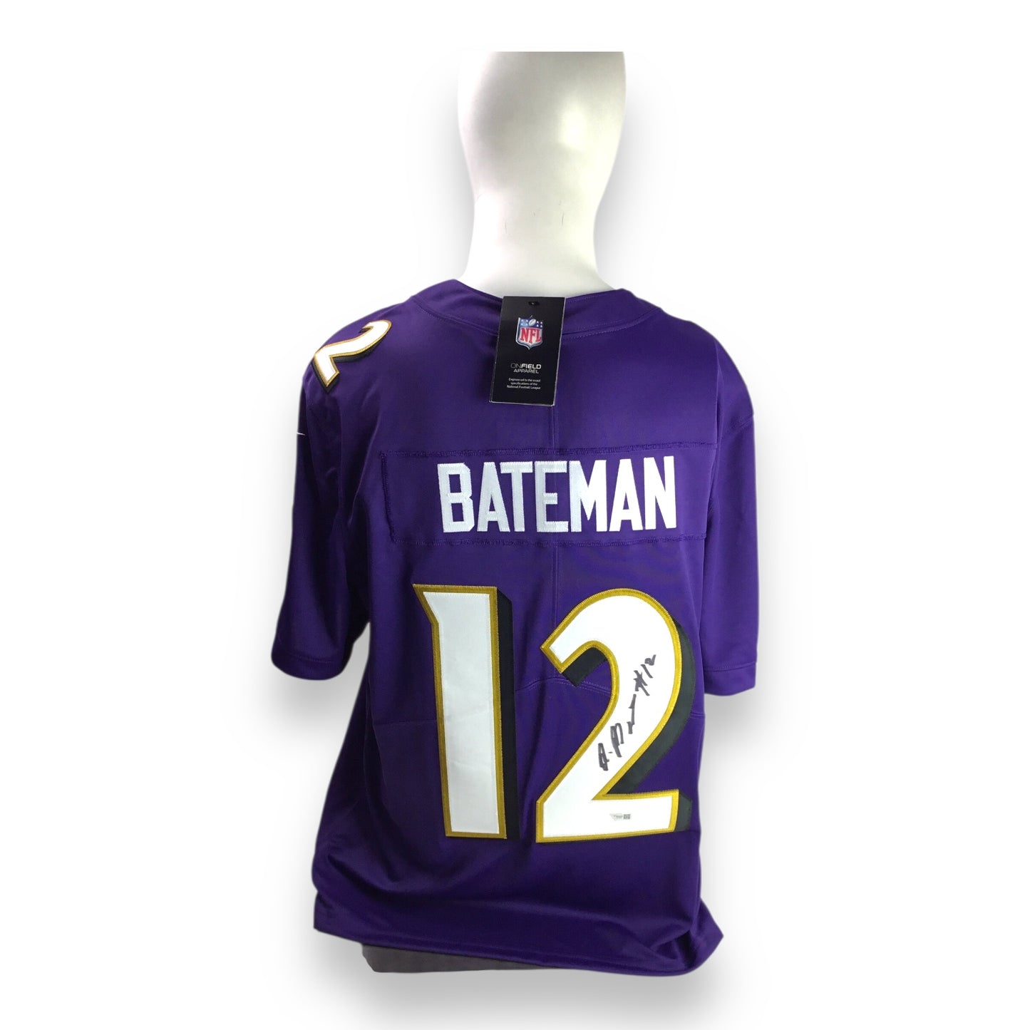 Rashod Bateman Autographed NFL Jersey Official Licensed Edition 64/100