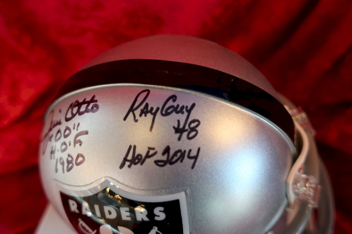 Ray Guy Raiders Autographed Certified Authentic Football Mini