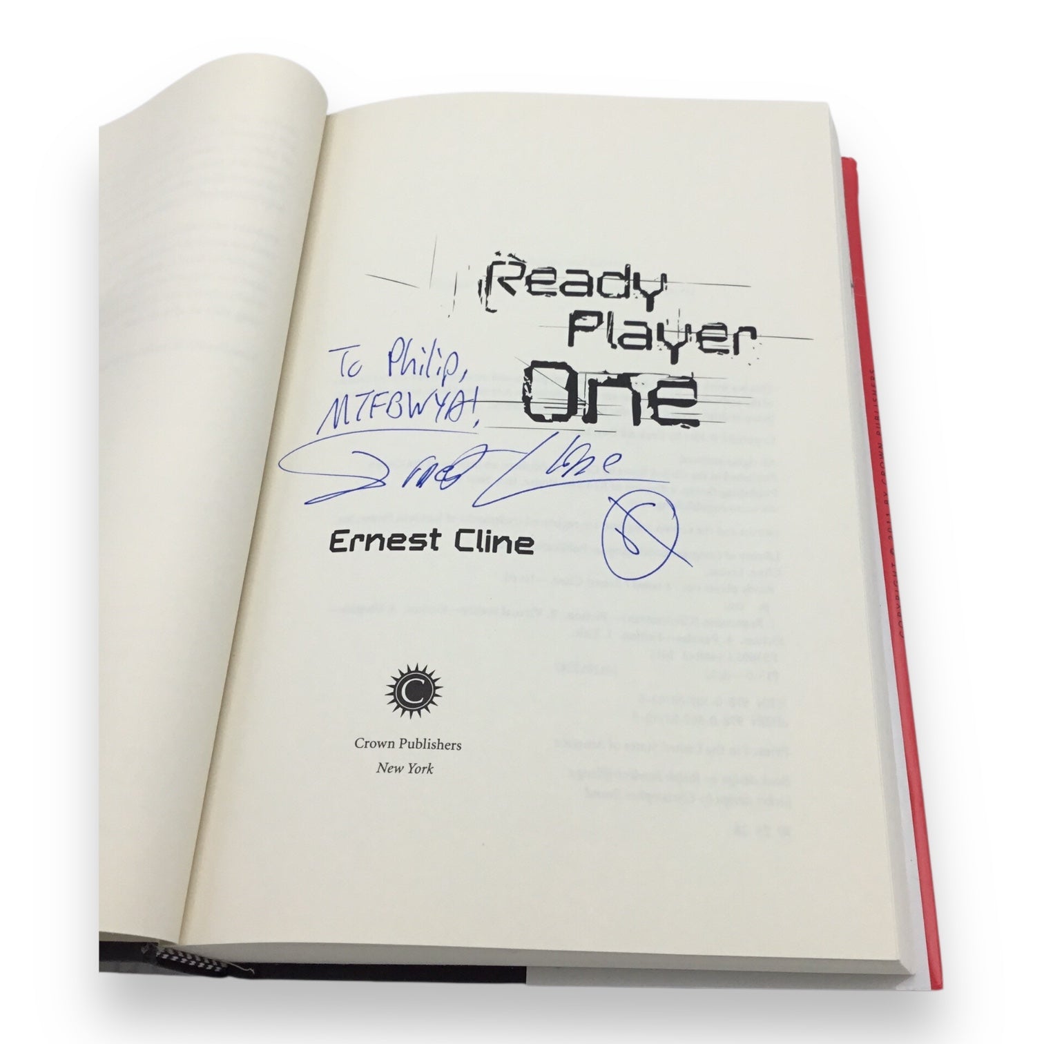 Ready Player One by Ernest Cline Signed First Edition