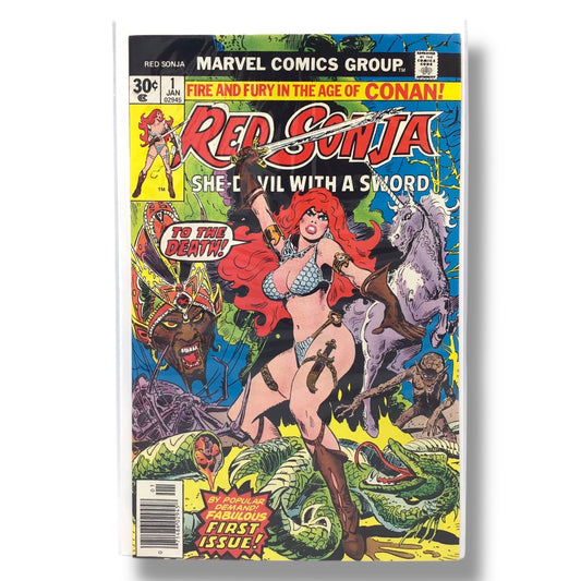 Red Sonja #1 | January 1977 | First Issue | Marvel Comics | She-Devil with a Sword | FN