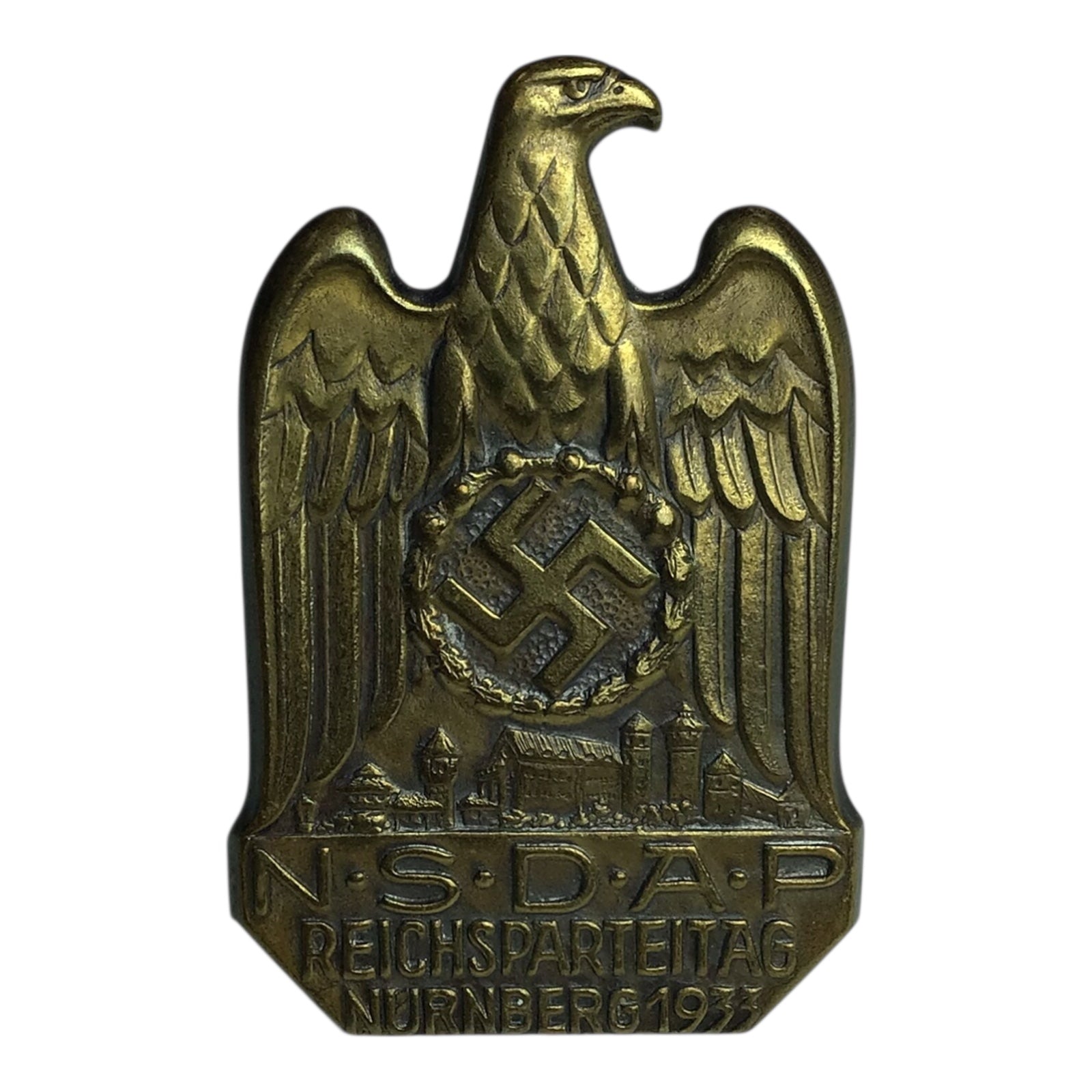 Reichparteitag 1933 Badge - Tombac Hollowback