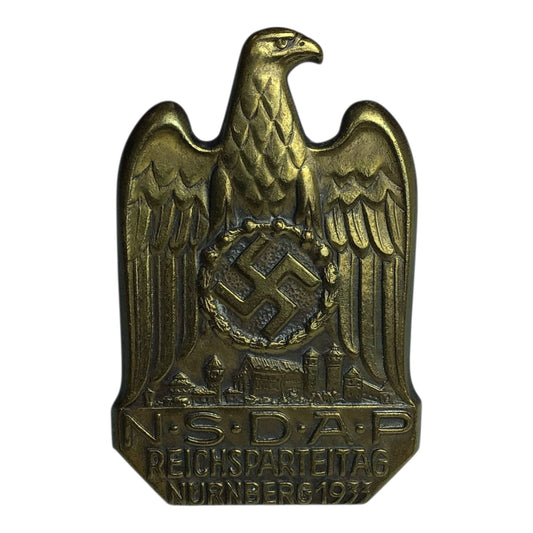 Reichparteitag 1933 Badge - Tombac Hollowback