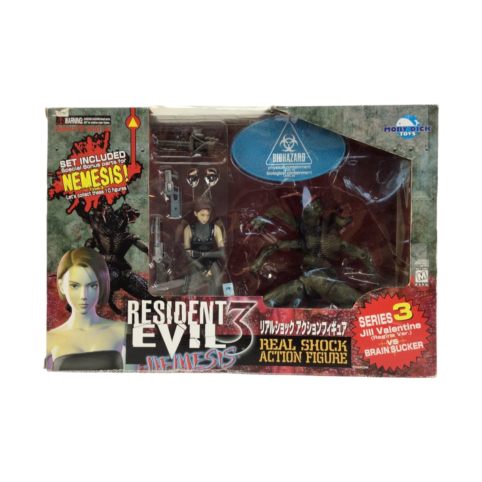 Resident Evil 3 Nemesis Jill Valentine vs Brain Sucker Series 3 Moby Dick