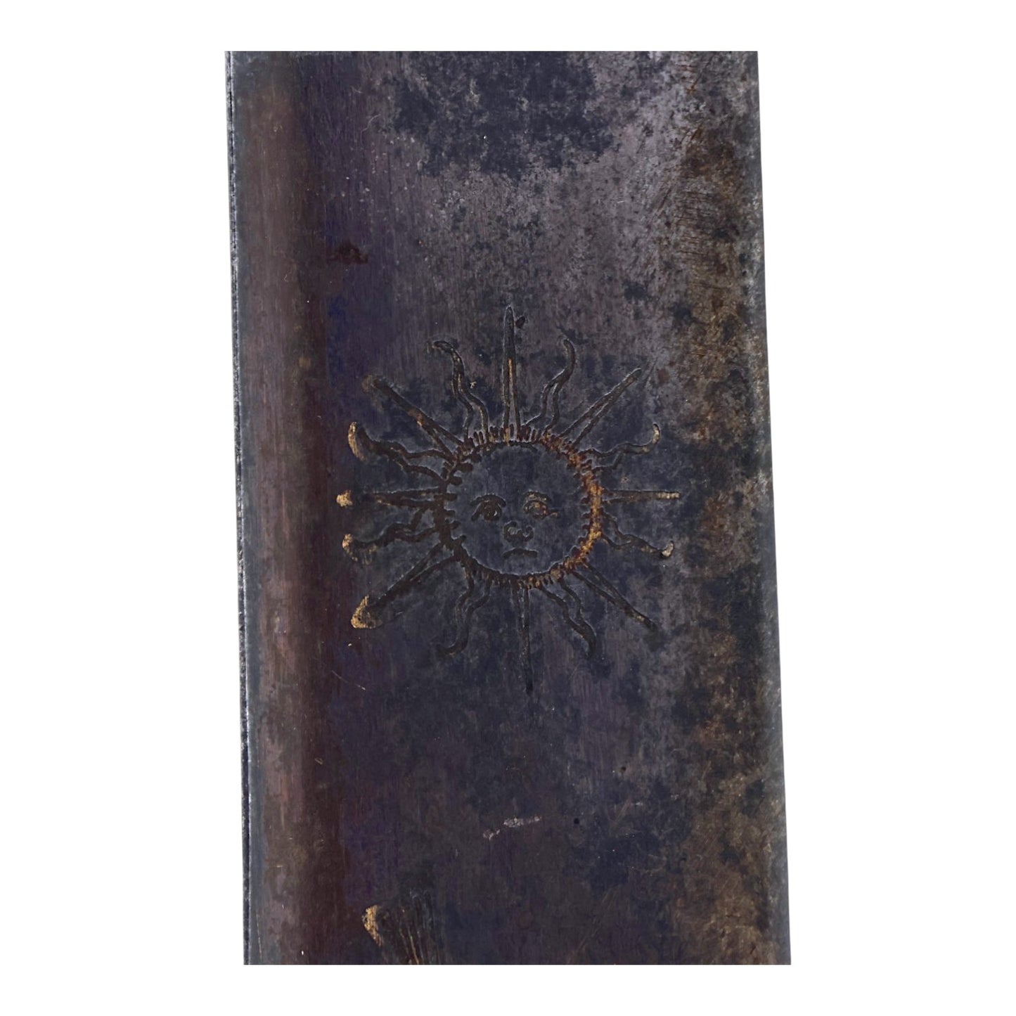 Revolutionary War Lafayette Massive 18thC French Cuttoe Hunting Sword Blued & Gilt Blade