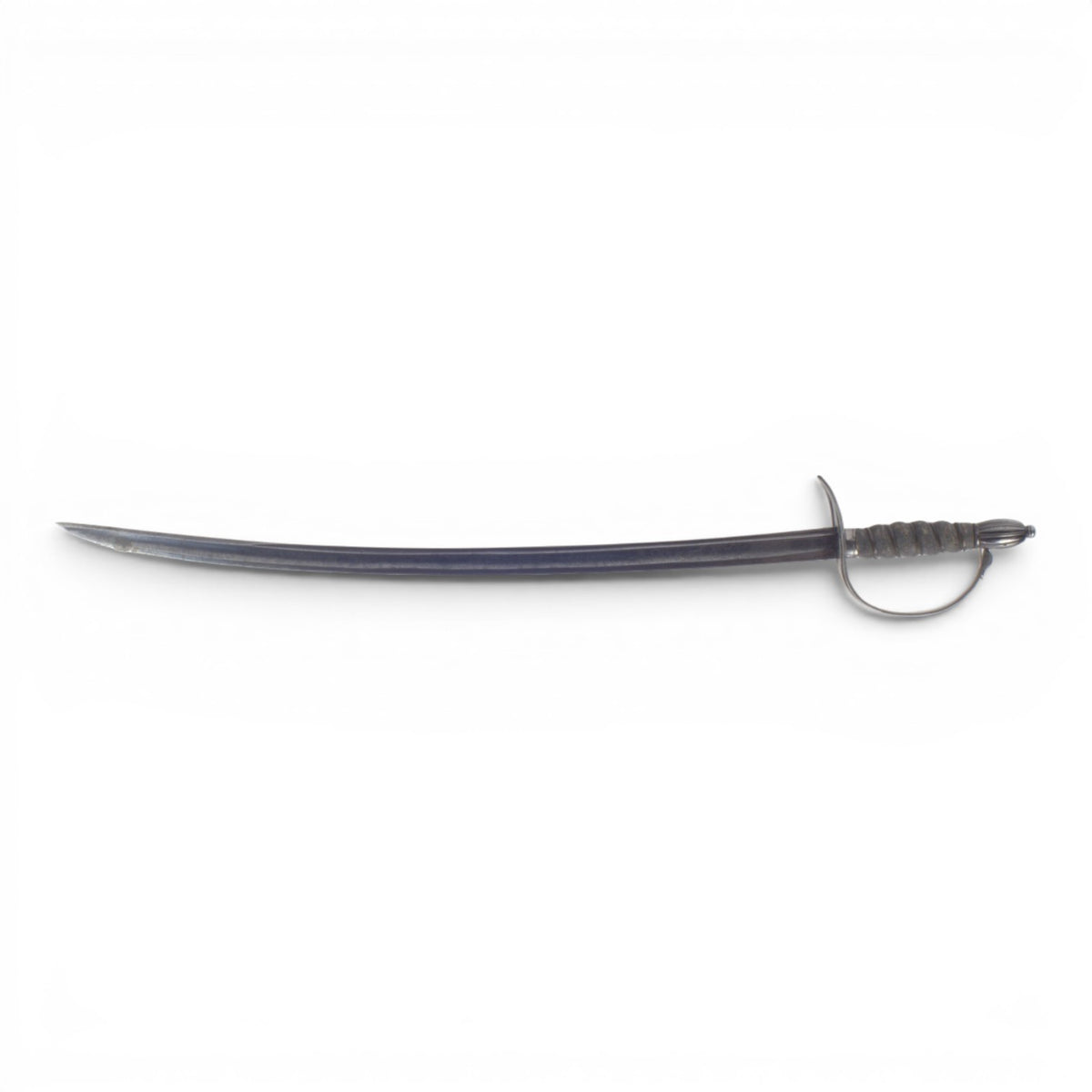 Revolutionary War Silver-Hilt Sword with Sharkskin Grip, Rare Officer Design