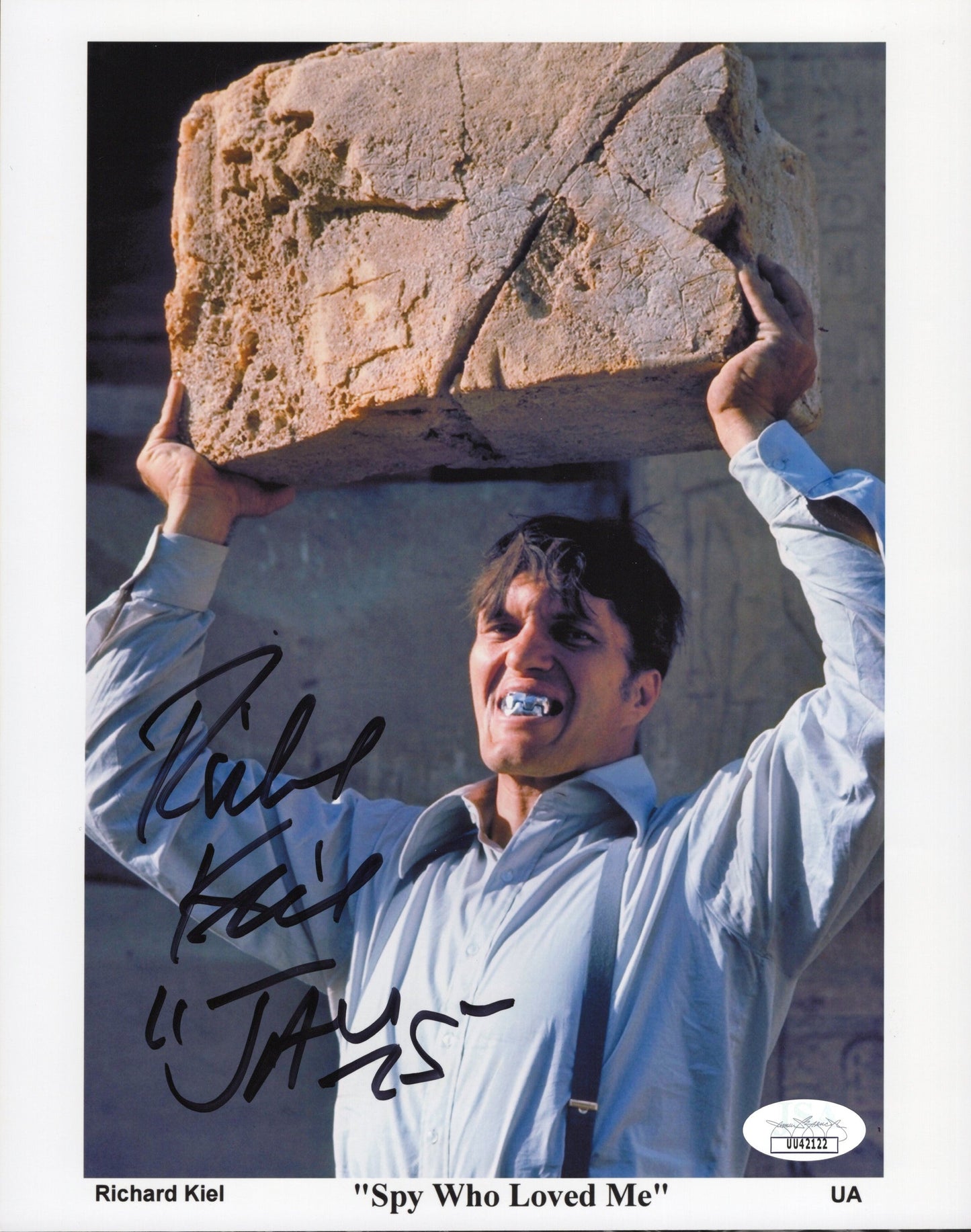 Richard Kiel as Jaws in The Spy Who Loved Me Signed Photo, JSA Certified Authentic UU42122