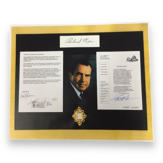 Richard Nixon Hair Clipping with Certificate of Authenticity