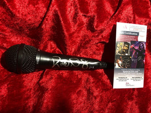 Rick Derringer autographed microphone, JSA certified