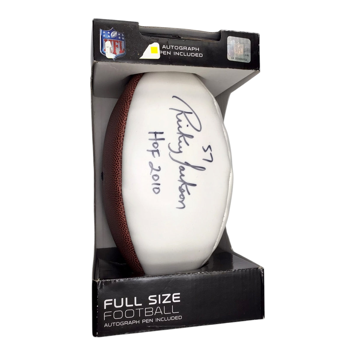 Rickey Jackson Signed NFL Football – New Orleans Saints #57, HOF 2010