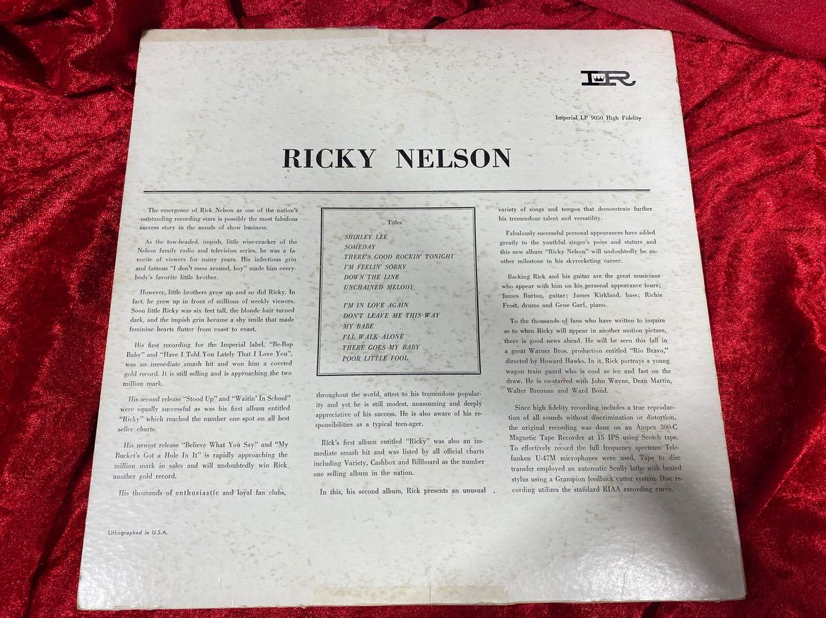 Ricky Nelson - Ricky Nelson - LP