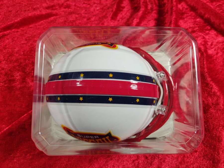 Riddell Football Mini Helmet Super Bowl XXXVIII 38 Patriots Jaguars  2/1/2004 – Collectors Crossroads