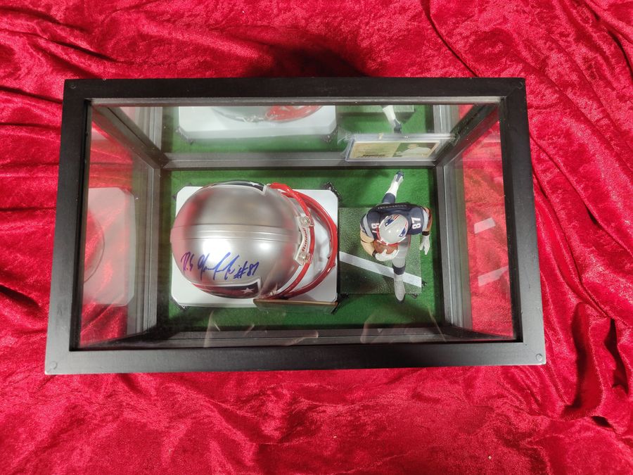 Rob Gronkowski New England Patriots Autographed Mini Helmet Shadowbox + More