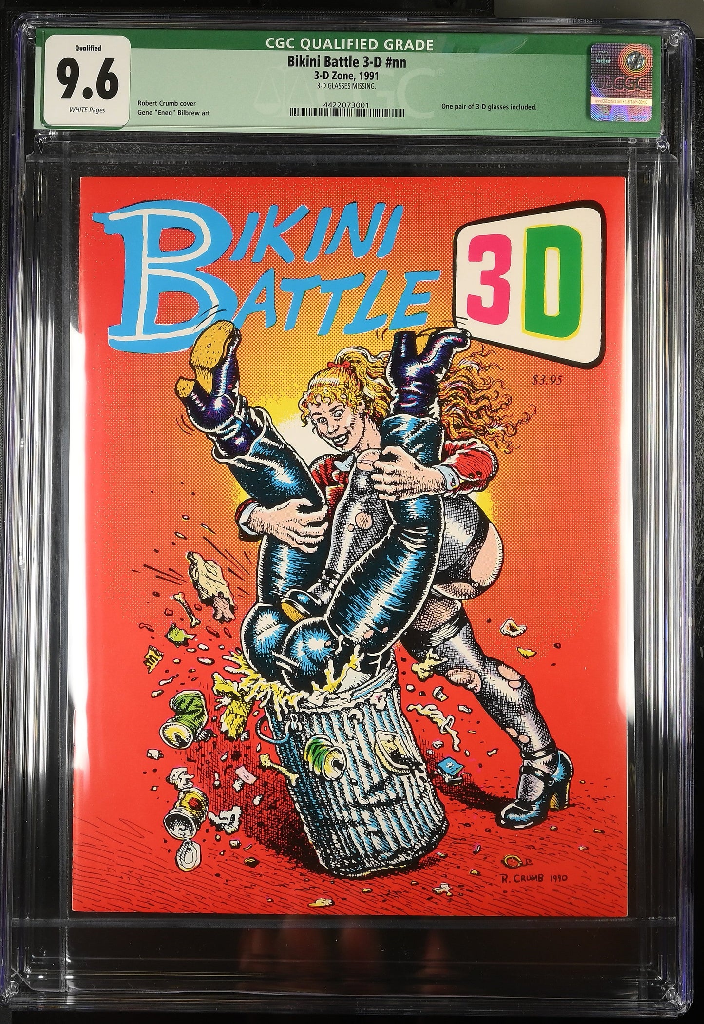 Robert Crumb BIKINI BATTLE 3D #1 The 3-D Zone 1991 - 9.6 CGC