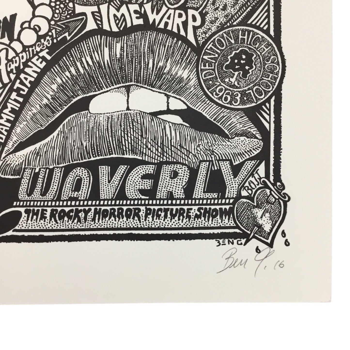 Rocky Horror Picture Show 11x17" Letterpress Print by Ben G Limited Edition 11/500 w/ COA