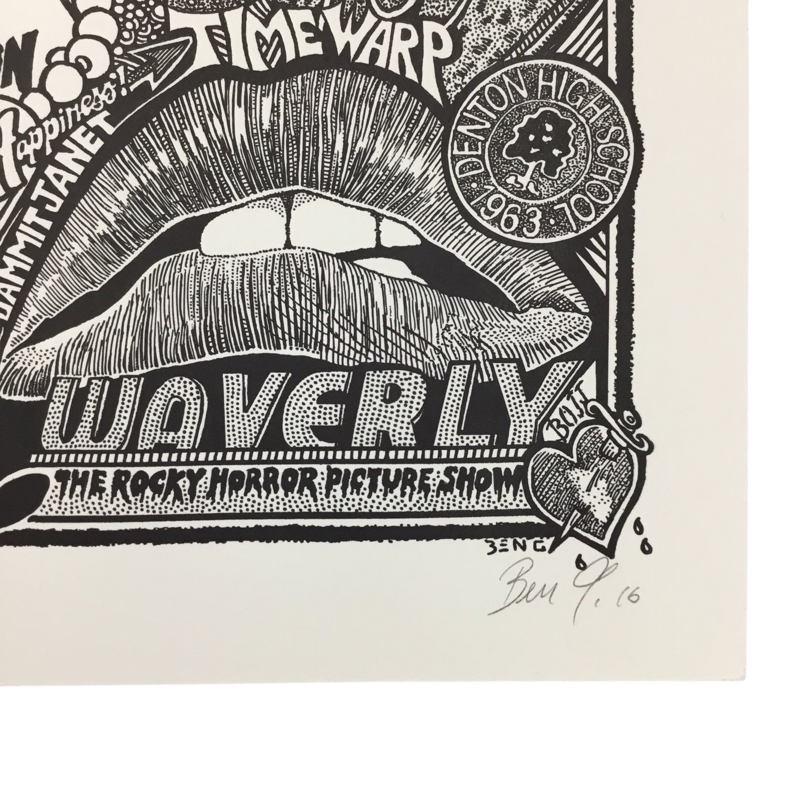 Rocky Horror Picture Show 11x17" Letterpress Print by Ben G Limited Edition 11/500 w/ COA