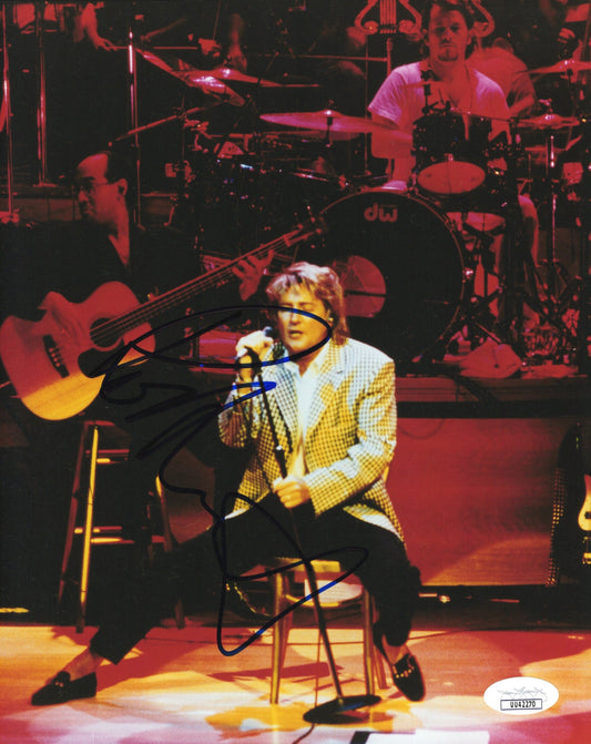 Rod Stewart Signed Photo 8x10 Early On Stage JSA & PSA Double Certified