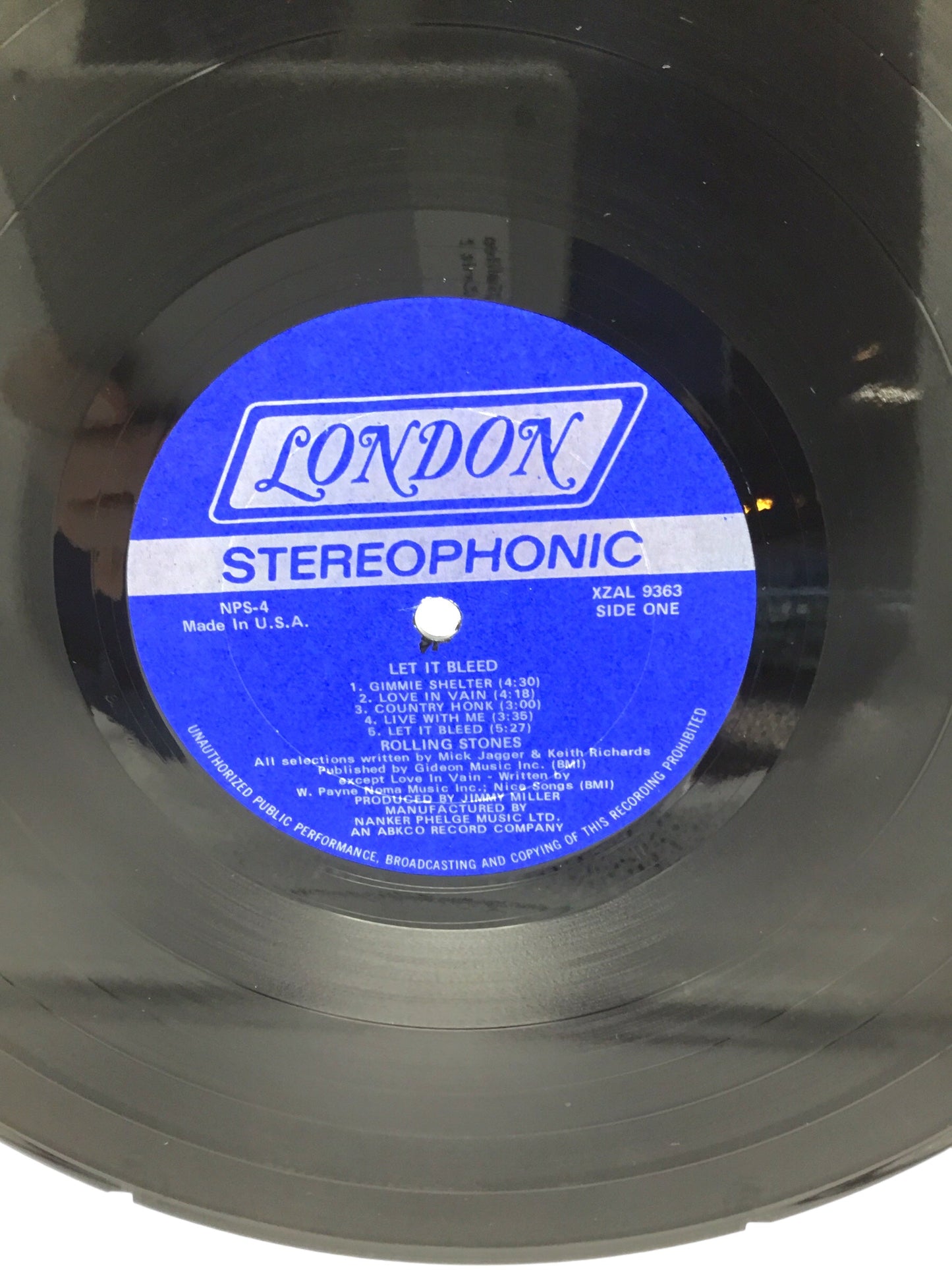 Rolling Stones LET IT BLEED Vinyl by London Records NPS-4 w/Orig Inner Sleeve