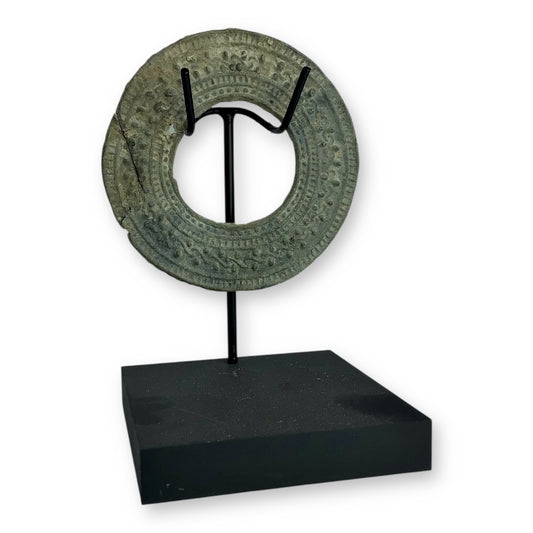 Roman Bronze Votive Hand Mirror - Round Form, ca. 1st-3rd Century A.D.