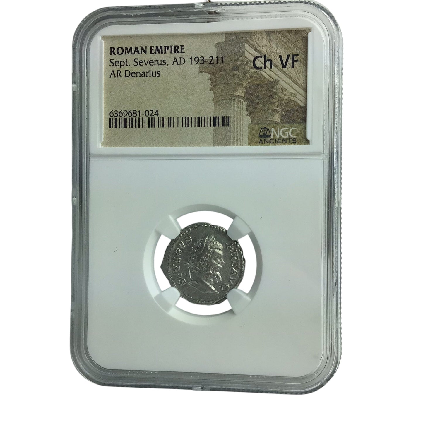 Roman Silver Coin of Severus AD 193-211 AR Denarius NGC VF