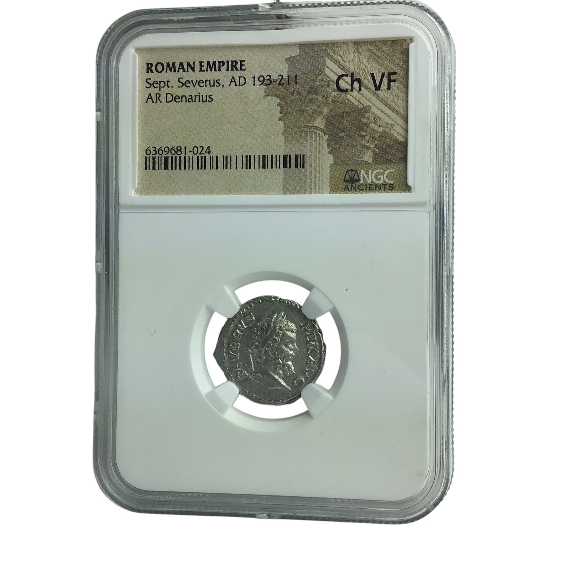 Roman Silver Coin of Severus AD 193-211 AR Denarius NGC VF