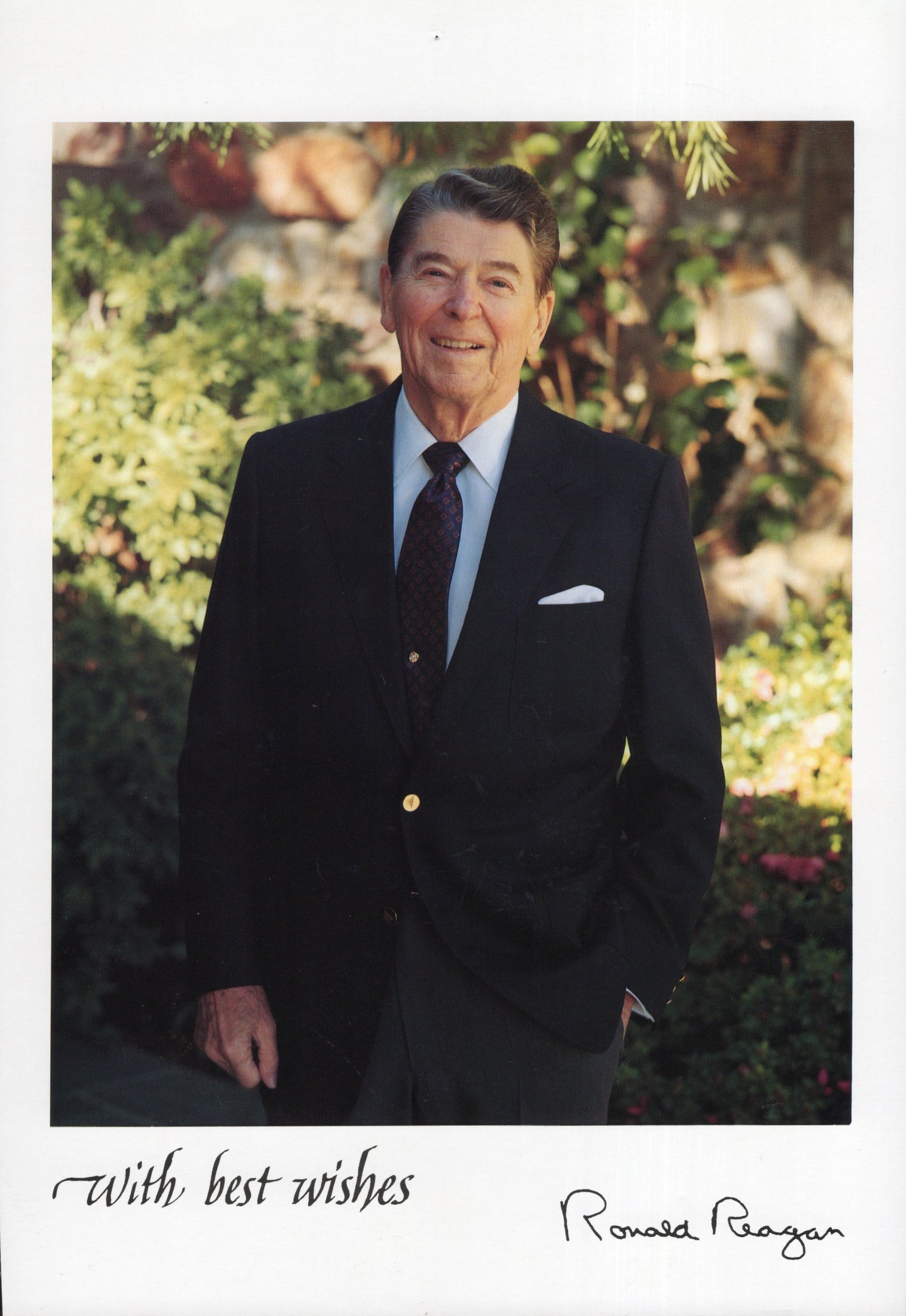 Ronald Reagan Signed Photo 7x10, President Ronald Reagan Autograph