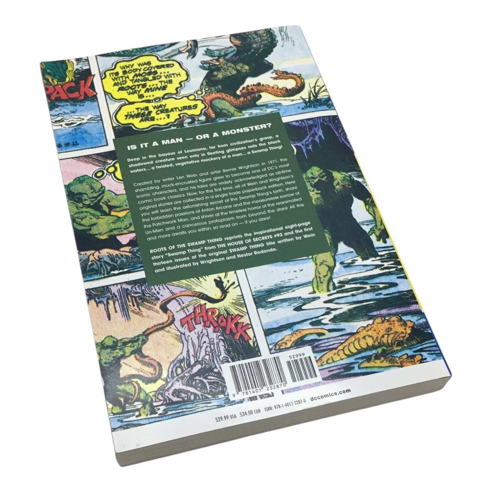 Roots of Swamp Thing Trade Paperback (2011) Signed by Len Wein – Unauthenticated Autograph