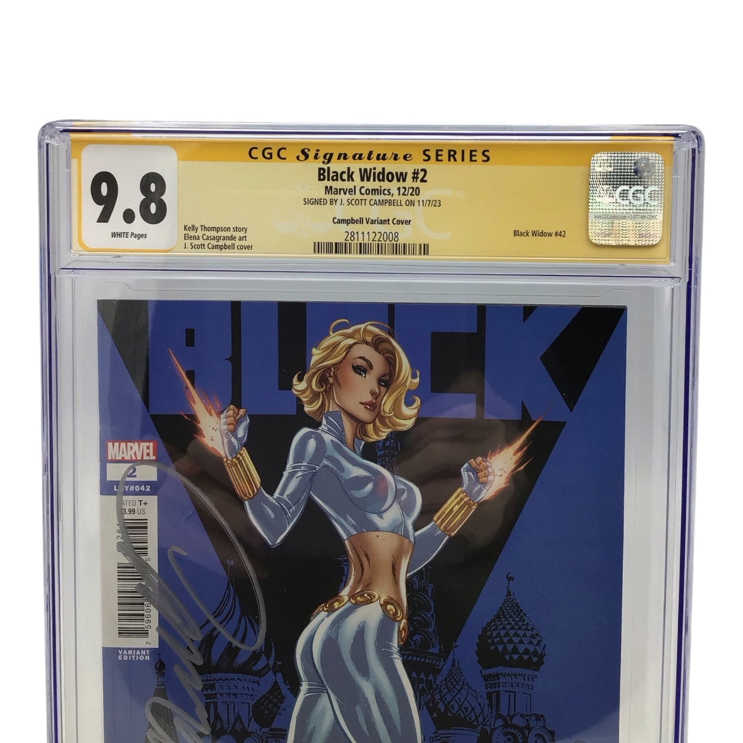 SIGNED Black Widow #2 - CGC 9.8 Campbell Variant Cover