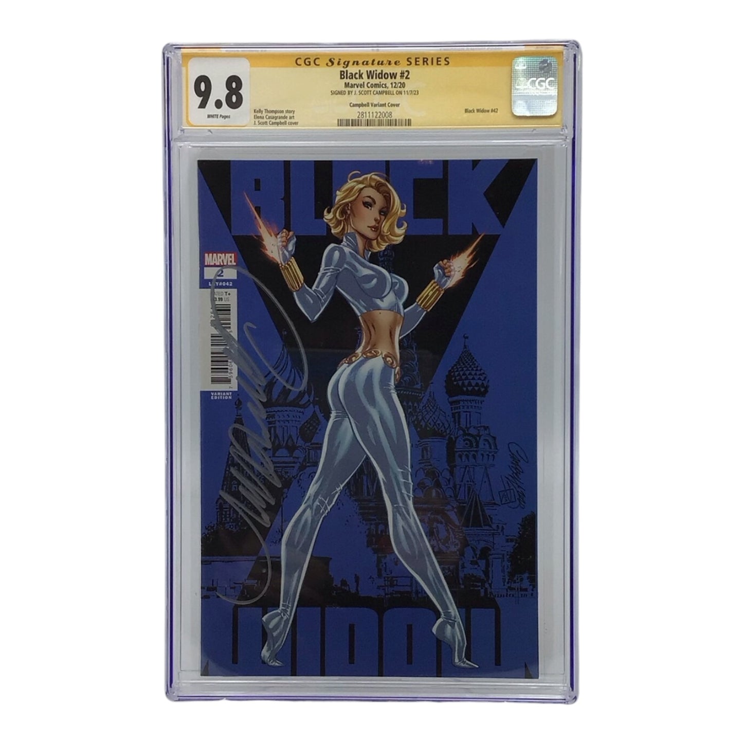 SIGNED Black Widow #2 - CGC 9.8 Campbell Variant Cover