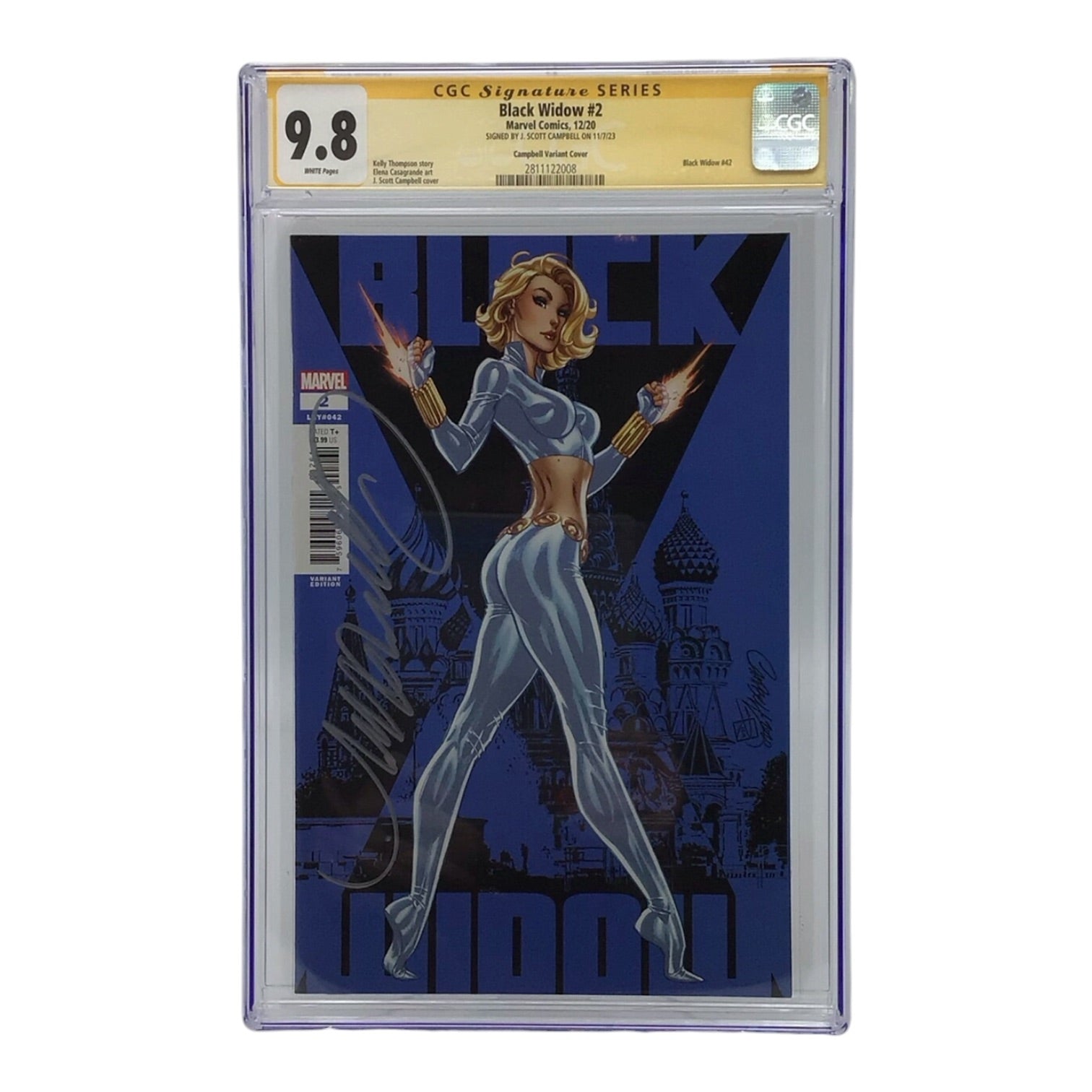 SIGNED Black Widow #2 - CGC 9.8 Campbell Variant Cover
