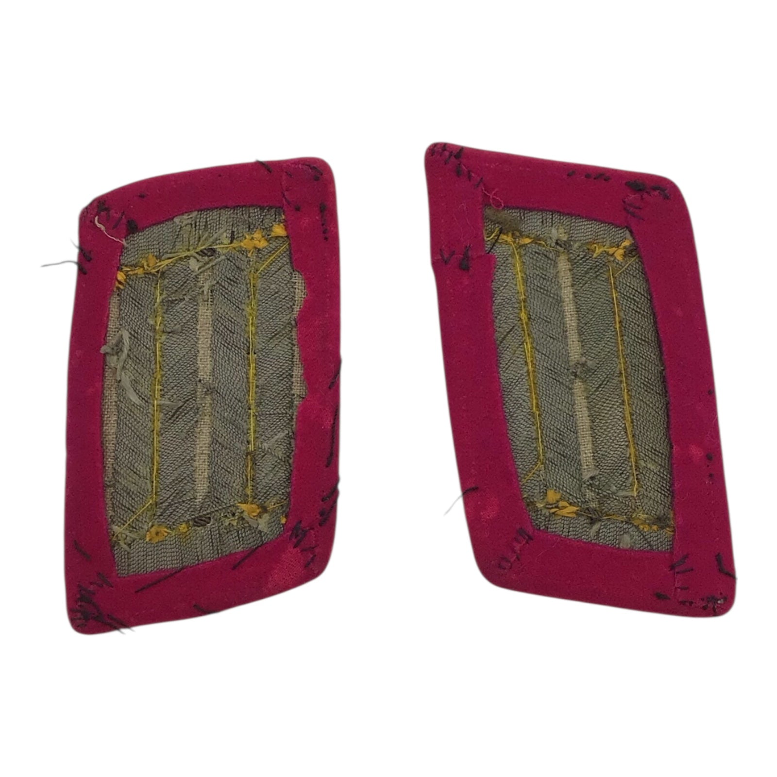 SS Sturmgeschütz Panzer Unit Collar Tabs with Pink Piping – Mint & Extremely Rare!!