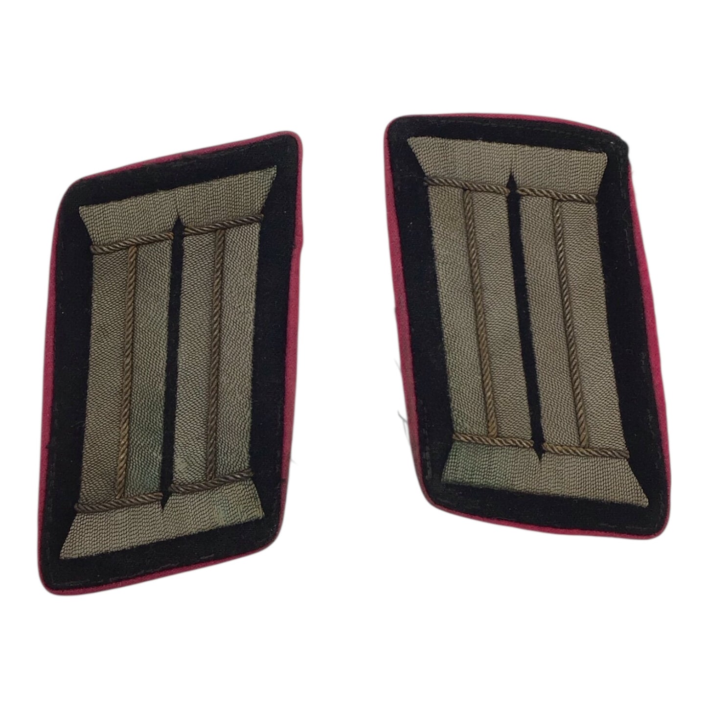 SS Sturmgeschütz Panzer Unit Collar Tabs with Pink Piping – Mint & Extremely Rare!!