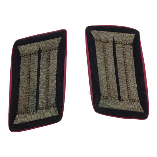 SS Sturmgeschütz Panzer Unit Collar Tabs with Pink Piping – Mint & Extremely Rare!!