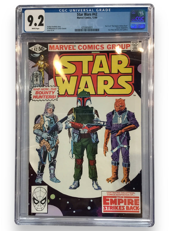 STAR WARS #42 - Marvel 1980 - First Appearance of Boba Fett (in comics) - CGC 9.2