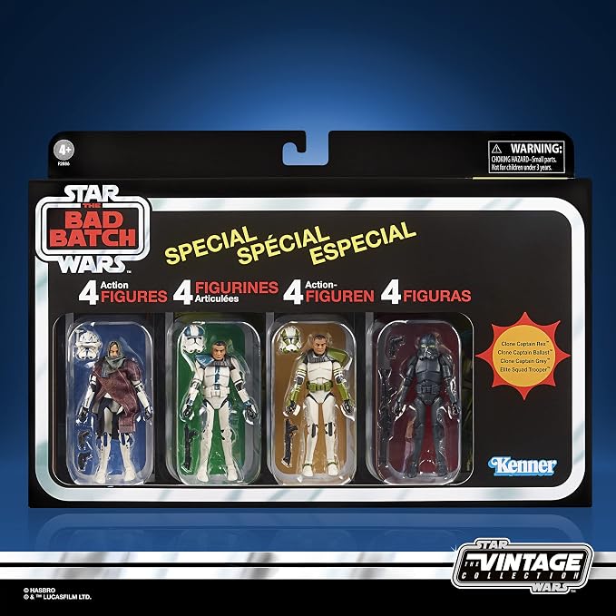 STAR WARS Vintage Collection The Bad Batch Special 4-Pack 3.75" Action Figures (Amazon Exclusive)